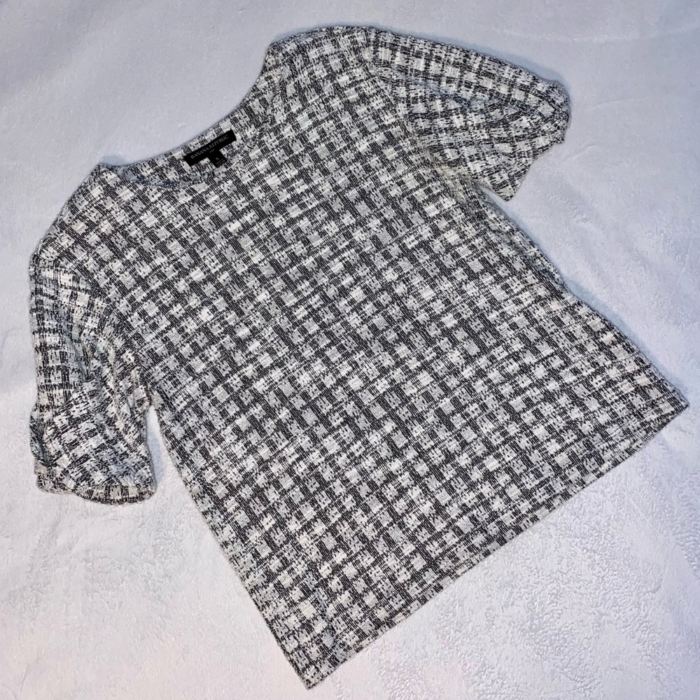 🌟FINAL SALE🌟 Banana Republic tweed twist-knot sleeve blouse